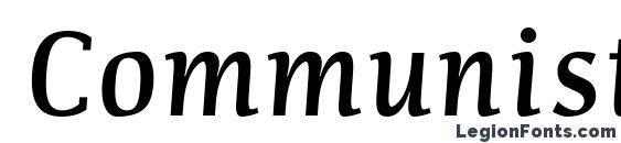 шрифт Communist italic, бесплатный шрифт Communist italic, предварительный просмотр шрифта Communist italic