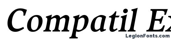 Compatil Exquisit LT Com Bold Italic Font, Cool Fonts