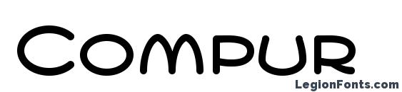 шрифт Compur, бесплатный шрифт Compur, предварительный просмотр шрифта Compur