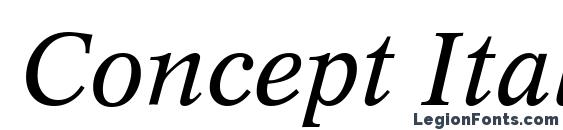 шрифт Concept Italic, бесплатный шрифт Concept Italic, предварительный просмотр шрифта Concept Italic
