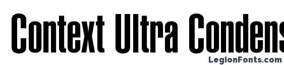 Context Ultra Condensed SSi Ultra Condensed Font