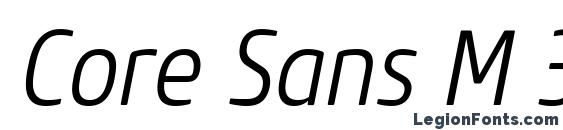 Шрифт Core Sans M 37 Cn Light Italic