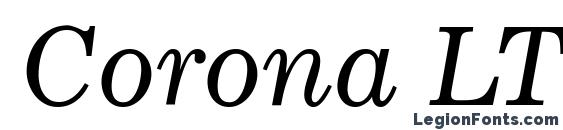 шрифт Corona LT Italic, бесплатный шрифт Corona LT Italic, предварительный просмотр шрифта Corona LT Italic