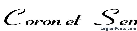 Шрифт Coronet SemiBold Italic Ex