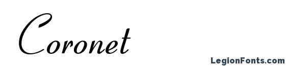 шрифт Coronet, бесплатный шрифт Coronet, предварительный просмотр шрифта Coronet
