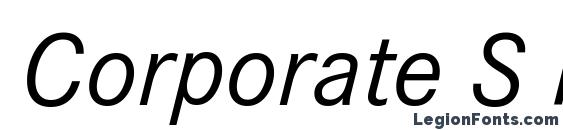 Corporate S Italic Font
