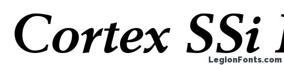 Cortex SSi Bold Italic Font, Typography Fonts