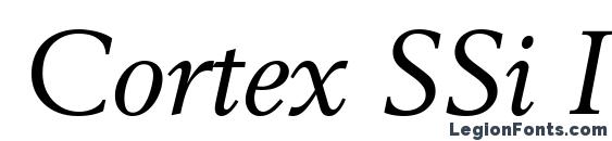 шрифт Cortex SSi Italic, бесплатный шрифт Cortex SSi Italic, предварительный просмотр шрифта Cortex SSi Italic