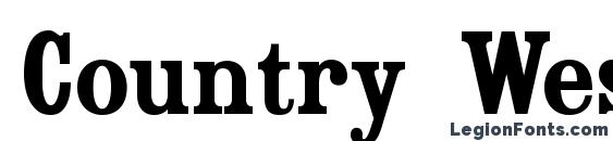 Country Western Black Font