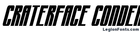 CraterFace Condensed BB font, free CraterFace Condensed BB font, preview CraterFace Condensed BB font
