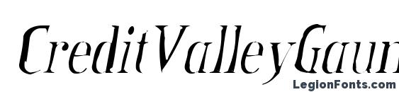 Шрифт CreditValleyGaunt Italic