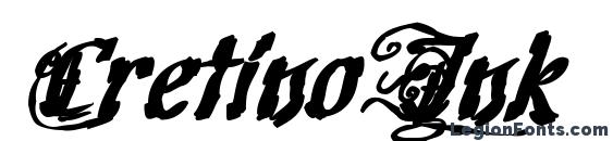 шрифт CretinoInk, бесплатный шрифт CretinoInk, предварительный просмотр шрифта CretinoInk