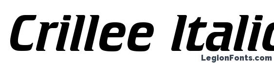 шрифт Crillee Italic BT, бесплатный шрифт Crillee Italic BT, предварительный просмотр шрифта Crillee Italic BT