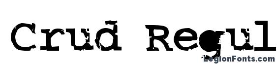 шрифт Crud Regular, бесплатный шрифт Crud Regular, предварительный просмотр шрифта Crud Regular