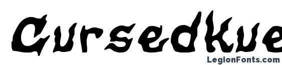 шрифт Cursedkuerbis, бесплатный шрифт Cursedkuerbis, предварительный просмотр шрифта Cursedkuerbis