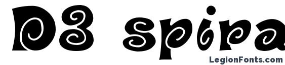 шрифт D3 spiralism, бесплатный шрифт D3 spiralism, предварительный просмотр шрифта D3 spiralism