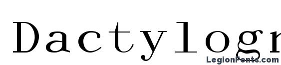 Шрифт Dactylographe (Unregistered)