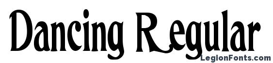 шрифт Dancing Regular, бесплатный шрифт Dancing Regular, предварительный просмотр шрифта Dancing Regular