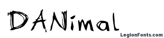 шрифт DANimal, бесплатный шрифт DANimal, предварительный просмотр шрифта DANimal
