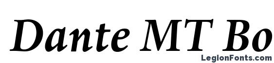 Шрифт Dante MT Bold Italic