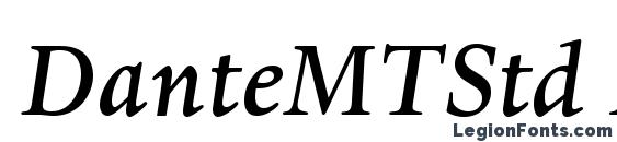 шрифт DanteMTStd MediumItalic, бесплатный шрифт DanteMTStd MediumItalic, предварительный просмотр шрифта DanteMTStd MediumItalic