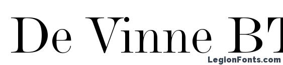 шрифт De Vinne BT, бесплатный шрифт De Vinne BT, предварительный просмотр шрифта De Vinne BT