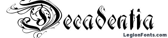 шрифт Decadentia, бесплатный шрифт Decadentia, предварительный просмотр шрифта Decadentia