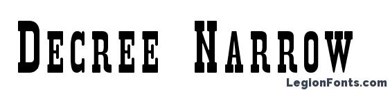 Decree Narrow font, free Decree Narrow font, preview Decree Narrow font