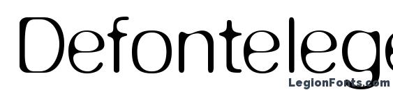 шрифт Defonteleger, бесплатный шрифт Defonteleger, предварительный просмотр шрифта Defonteleger