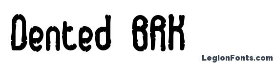 шрифт Dented BRK, бесплатный шрифт Dented BRK, предварительный просмотр шрифта Dented BRK