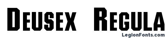 шрифт Deusex Regular, бесплатный шрифт Deusex Regular, предварительный просмотр шрифта Deusex Regular