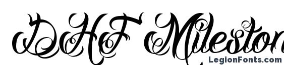 DHF Milestone Script Demo Font, Tattoo Fonts