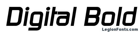 Digital Bold Italic Font
