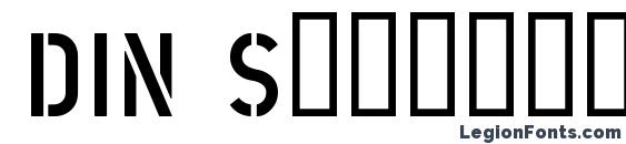 DIN Schablonierschrift font, free DIN Schablonierschrift font, preview DIN Schablonierschrift font