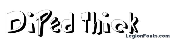 шрифт DiPed Thick, бесплатный шрифт DiPed Thick, предварительный просмотр шрифта DiPed Thick