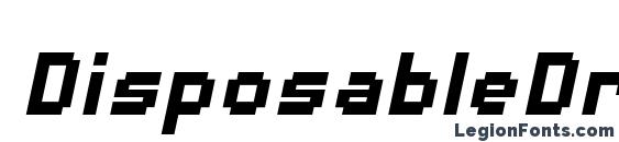 DisposableDroid BB Bold Italic Font