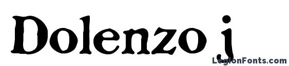 шрифт Dolenzo j, бесплатный шрифт Dolenzo j, предварительный просмотр шрифта Dolenzo j