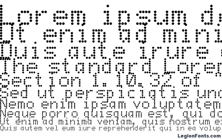 Dot matrix font microsoft word