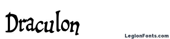 шрифт Draculon, бесплатный шрифт Draculon, предварительный просмотр шрифта Draculon