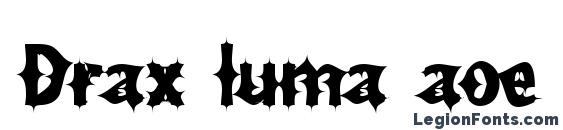 шрифт Drax luma aoe, бесплатный шрифт Drax luma aoe, предварительный просмотр шрифта Drax luma aoe