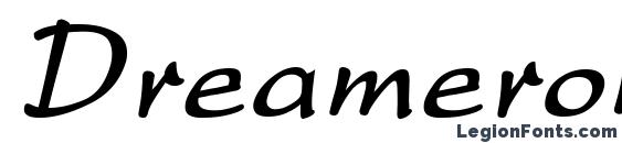 шрифт Dreamerone bold italic, бесплатный шрифт Dreamerone bold italic, предварительный просмотр шрифта Dreamerone bold italic