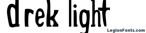 Drek light font, free Drek light font, preview Drek light font
