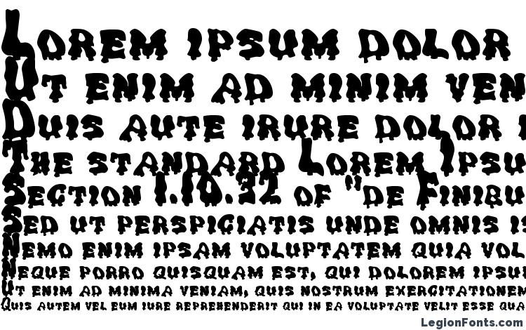 specimens DrippingGoo font, sample DrippingGoo font, an example of writing DrippingGoo font, review DrippingGoo font, preview DrippingGoo font, DrippingGoo font