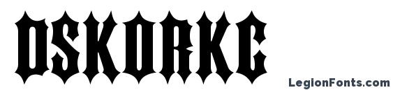шрифт Dskorkc, бесплатный шрифт Dskorkc, предварительный просмотр шрифта Dskorkc