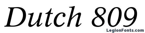 Dutch 809 Italic BT Font
