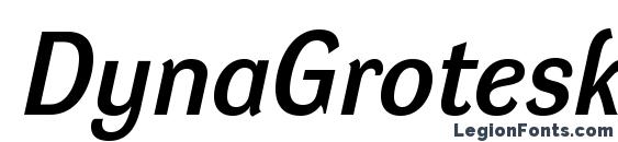 шрифт DynaGroteskD Italic, бесплатный шрифт DynaGroteskD Italic, предварительный просмотр шрифта DynaGroteskD Italic