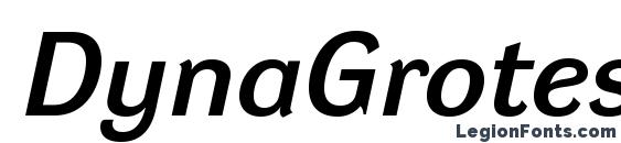 шрифт DynaGroteskDE Italic, бесплатный шрифт DynaGroteskDE Italic, предварительный просмотр шрифта DynaGroteskDE Italic