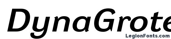 шрифт DynaGroteskDXE Italic, бесплатный шрифт DynaGroteskDXE Italic, предварительный просмотр шрифта DynaGroteskDXE Italic