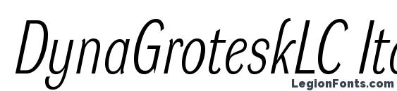 DynaGroteskLC Italic Font, Cursive Fonts
