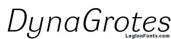шрифт DynaGroteskLE Italic, бесплатный шрифт DynaGroteskLE Italic, предварительный просмотр шрифта DynaGroteskLE Italic